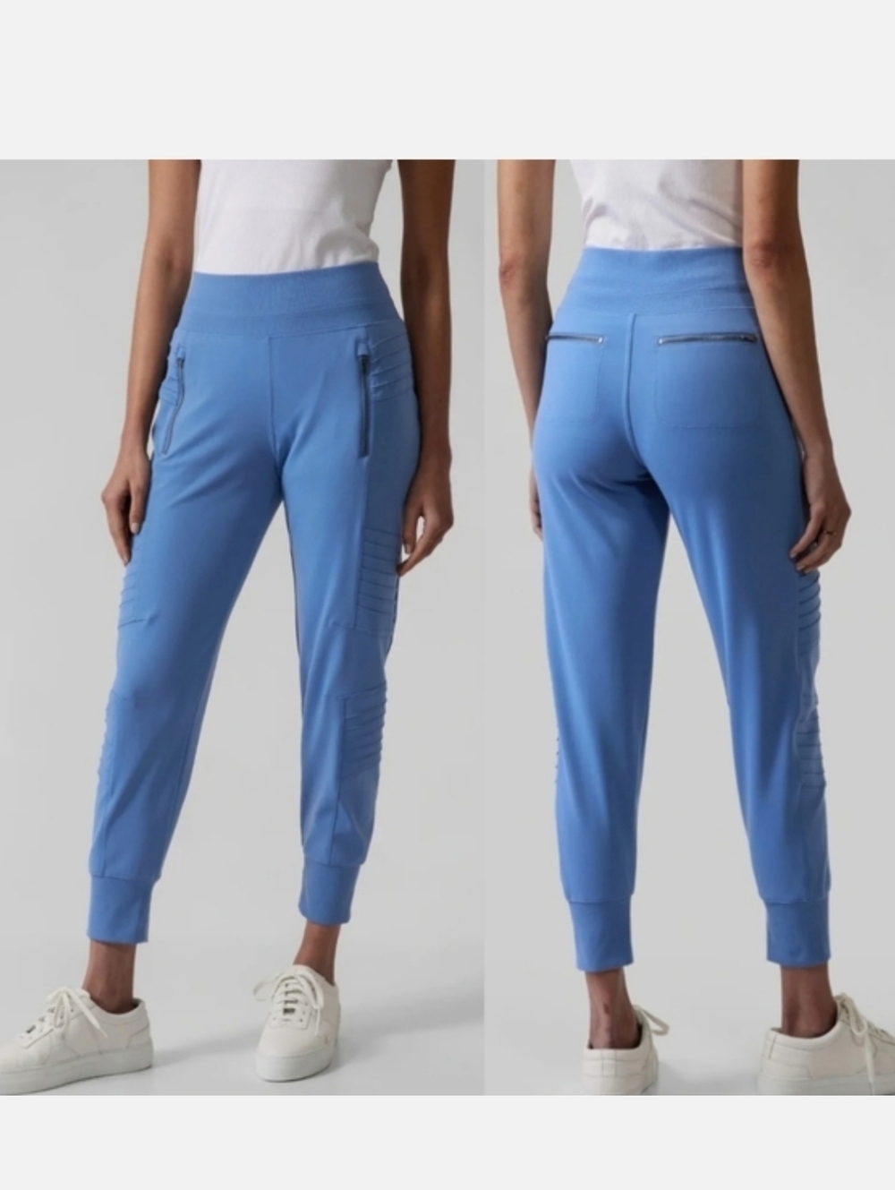 Athleta Venice Moto Jogger in Cottage Blue Size Medium